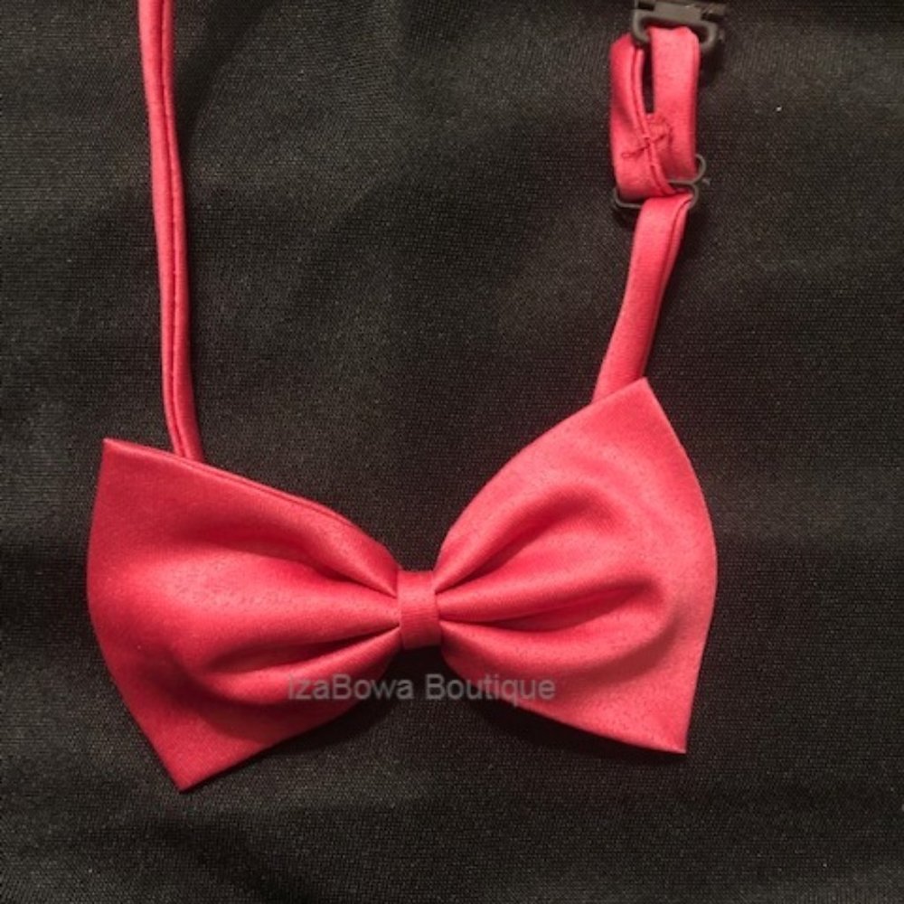 Hot Pink Cotton Bow Tie  =PETS=  TY1125  NWT Boutique